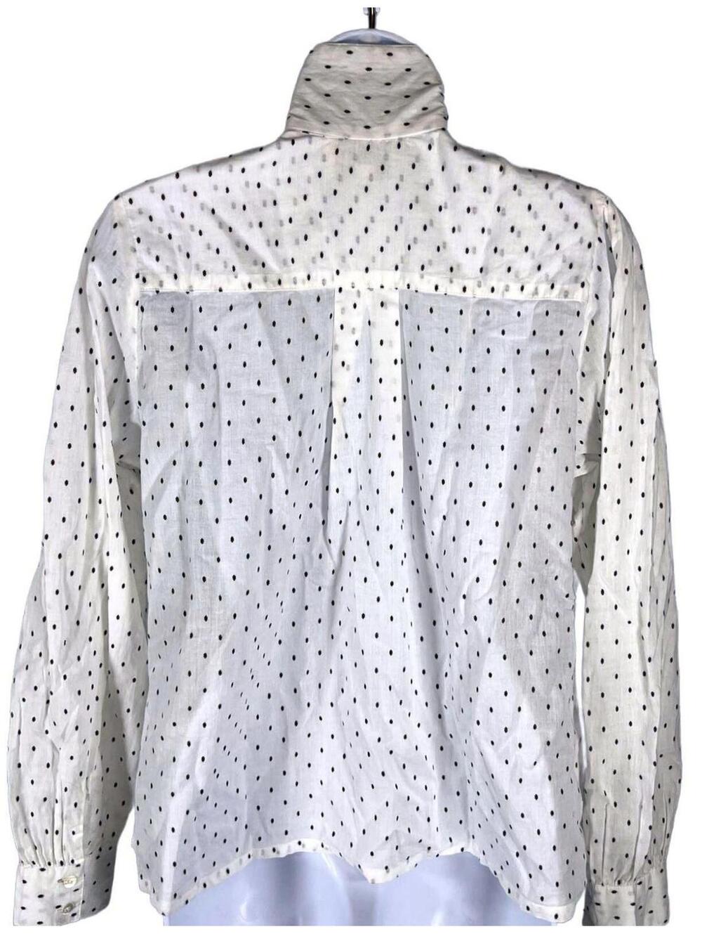 Cleobella Romantic Boho Polka Dot Top with Neck Tie - Size Small - Picture 2 of 6